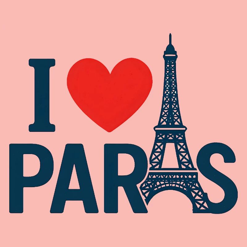 Ich liebe Paris und den Eiffelturm