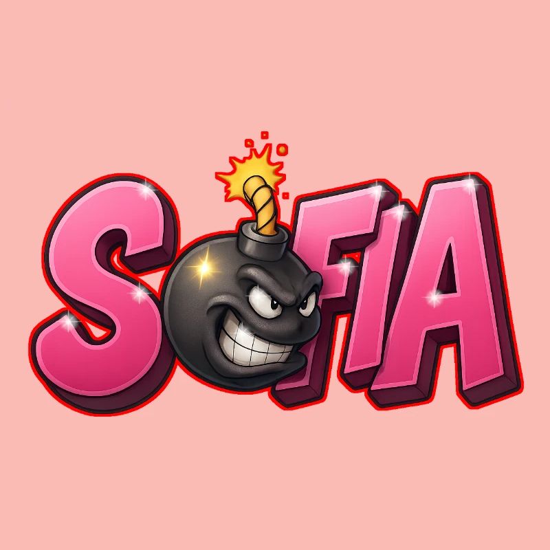 Sofia Graffiti Name Bomb Graffité 3D