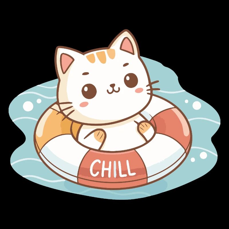 Chat sur Bouée Chill