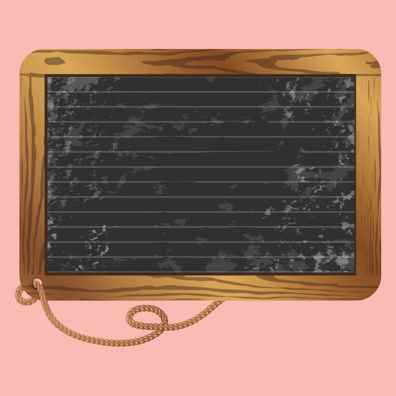 empty black slate for labeling