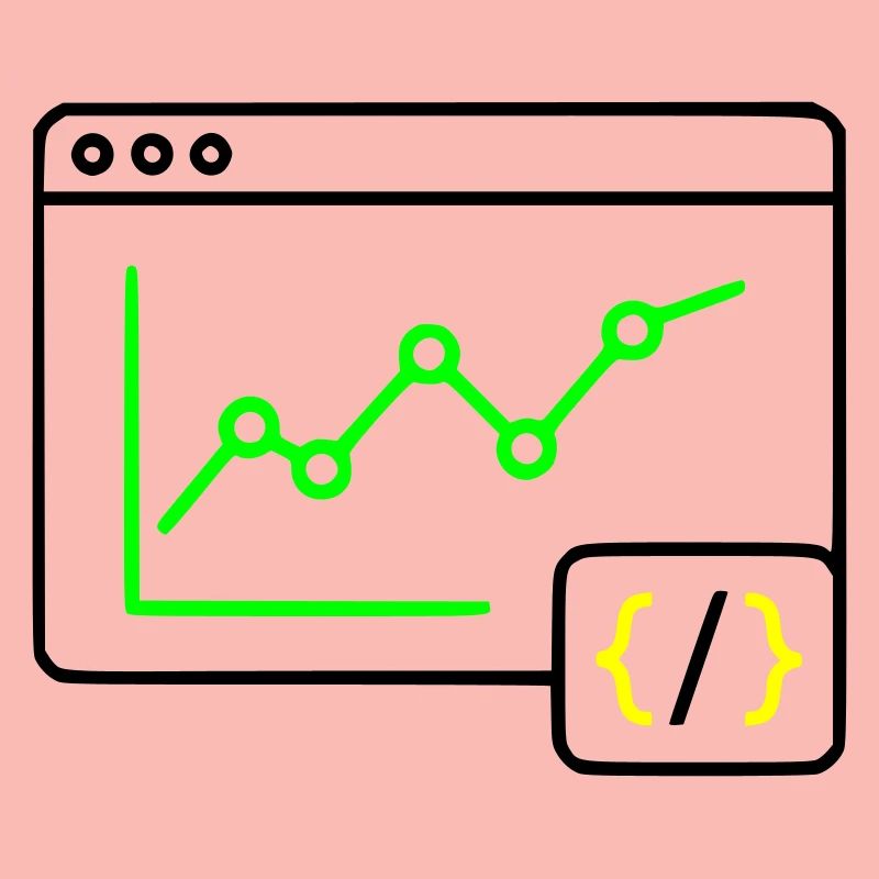 Web Analyse Chart Coding Browser Vektor