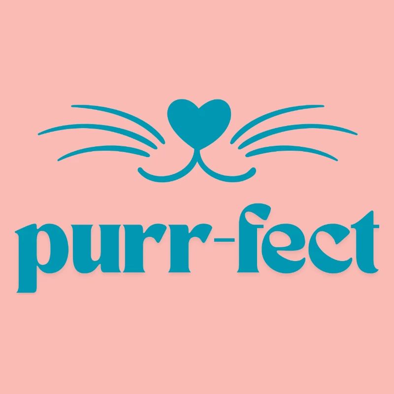 Purr-Fect / Katzen T Shirt mit süßen Schnurrharren