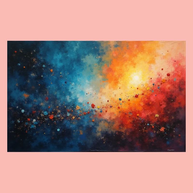 Cosmic Dawn Abstract Splash