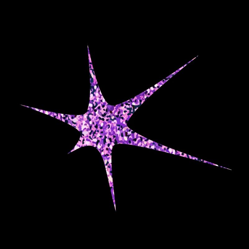 Purple Glitter Starburst Sparkle
