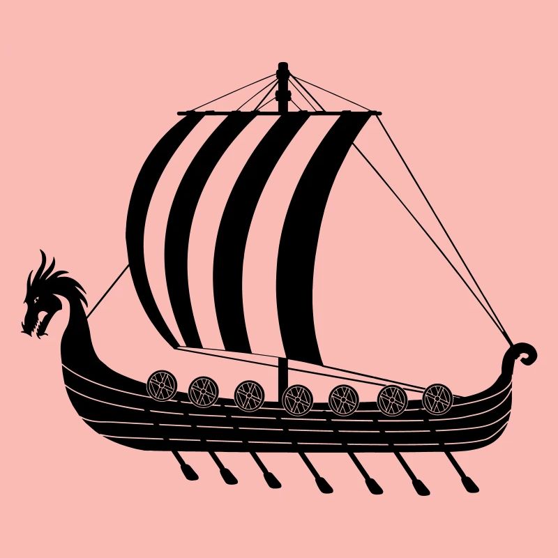 Wikinger-Drachenschiff dragar