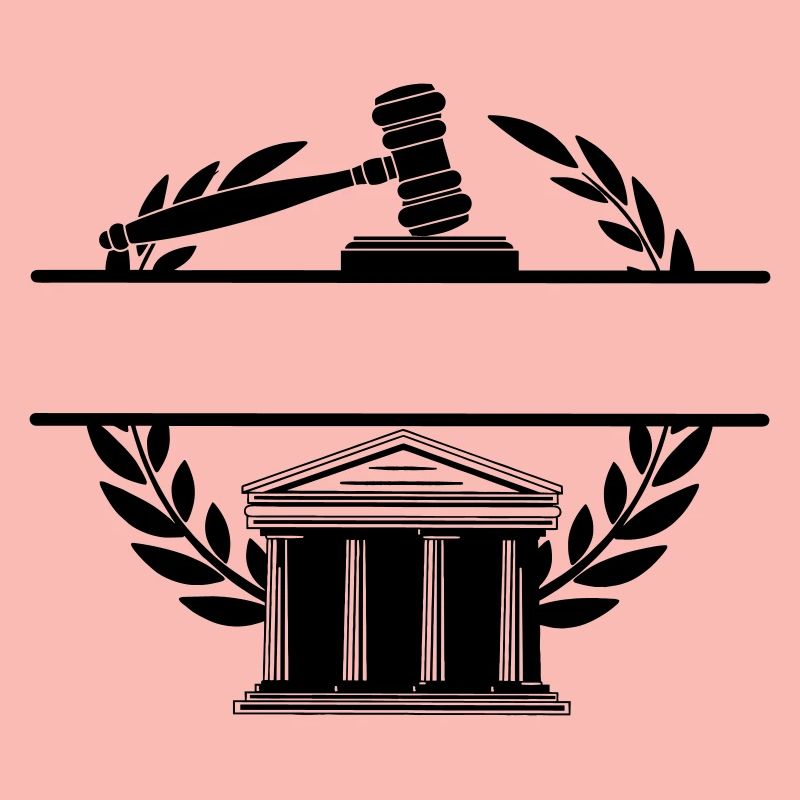 Lawyer monogram courthouse