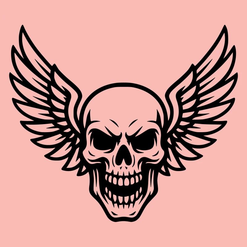 Skull with wings