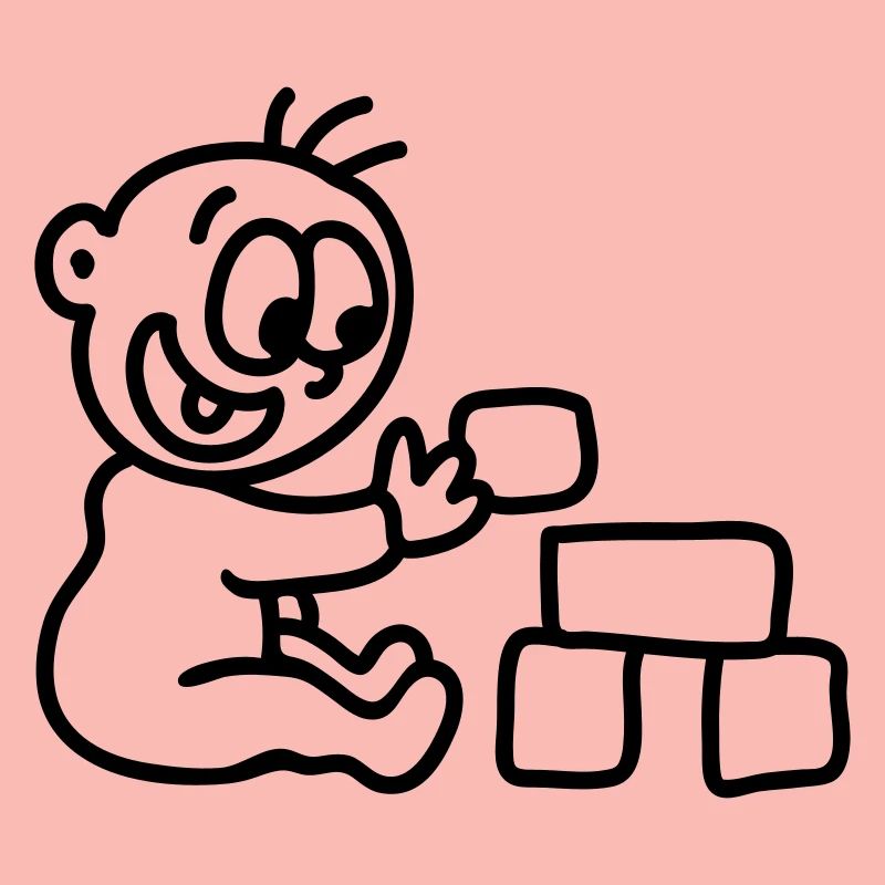 Bébé - blocs de construction - ligne