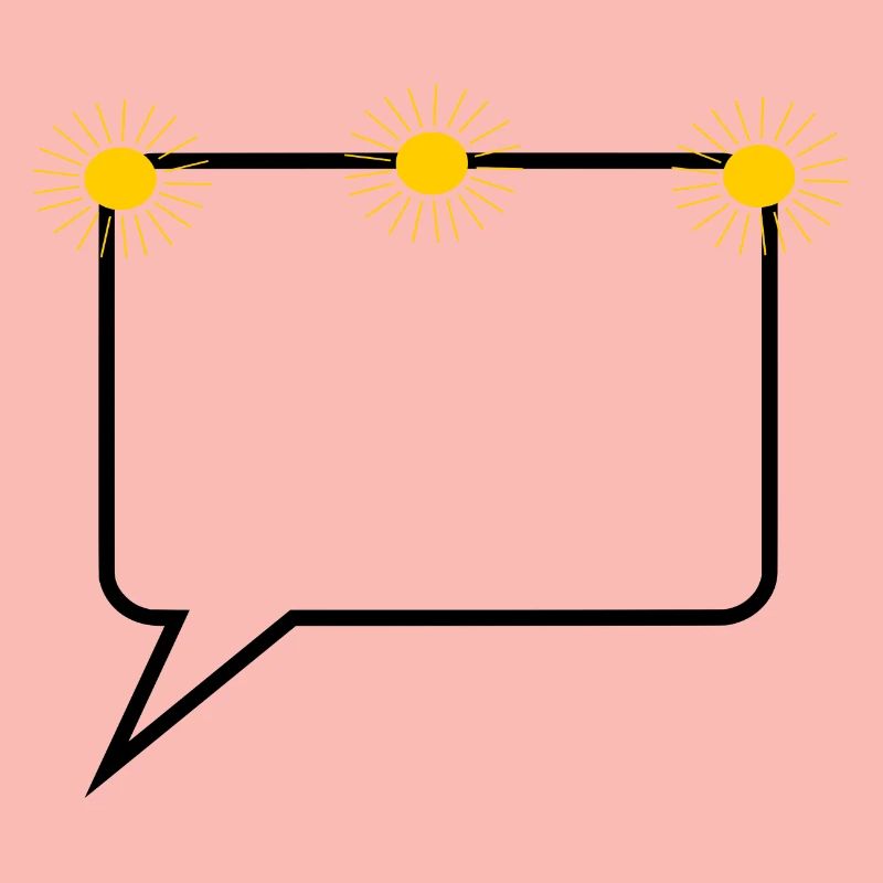 Speech bubble comic sun text design yourself
