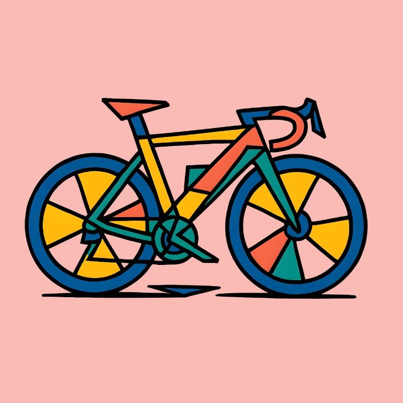 Vélo abstrait éclatant