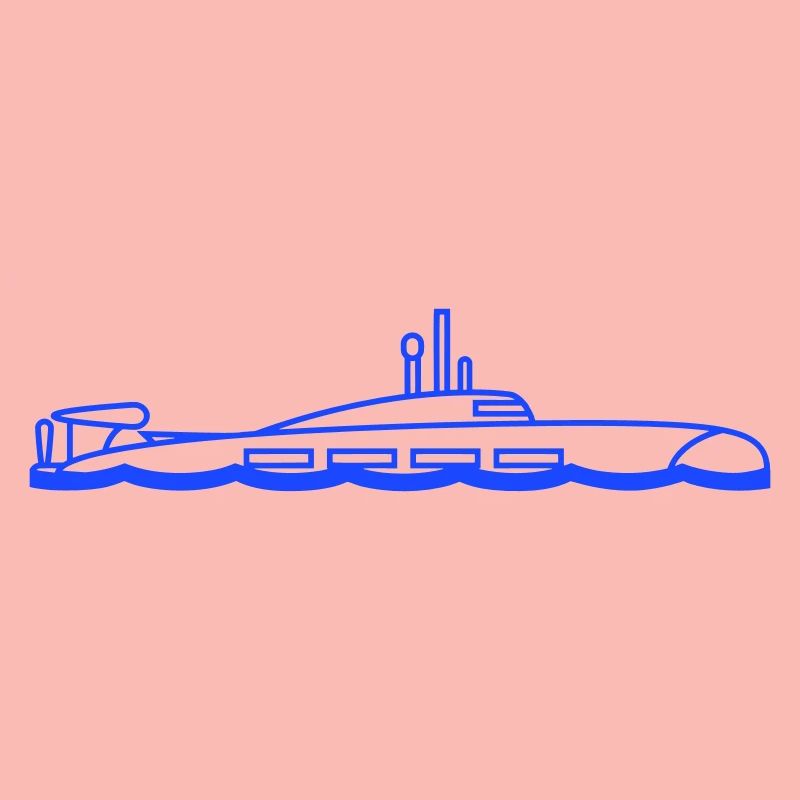 Surfaced Submarine Water Surface Dive