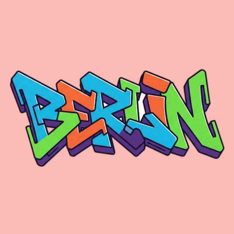 Berliner Straßen Graffiti Farbexplosion