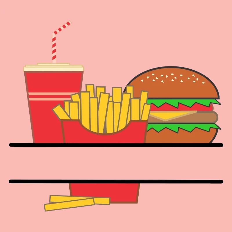 Pommesbuden-Logo oder Restaurant-Emblem