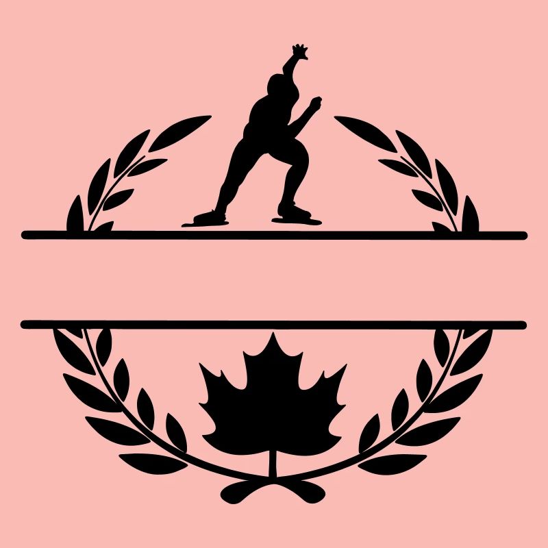 Canada maple leaf skating laurel wreath