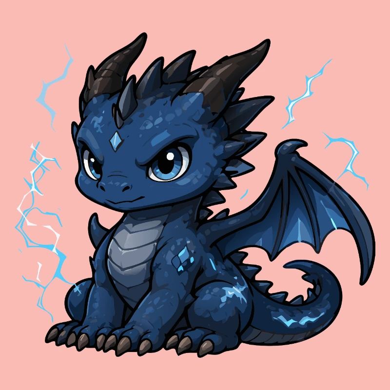 Blau Blitzdrache