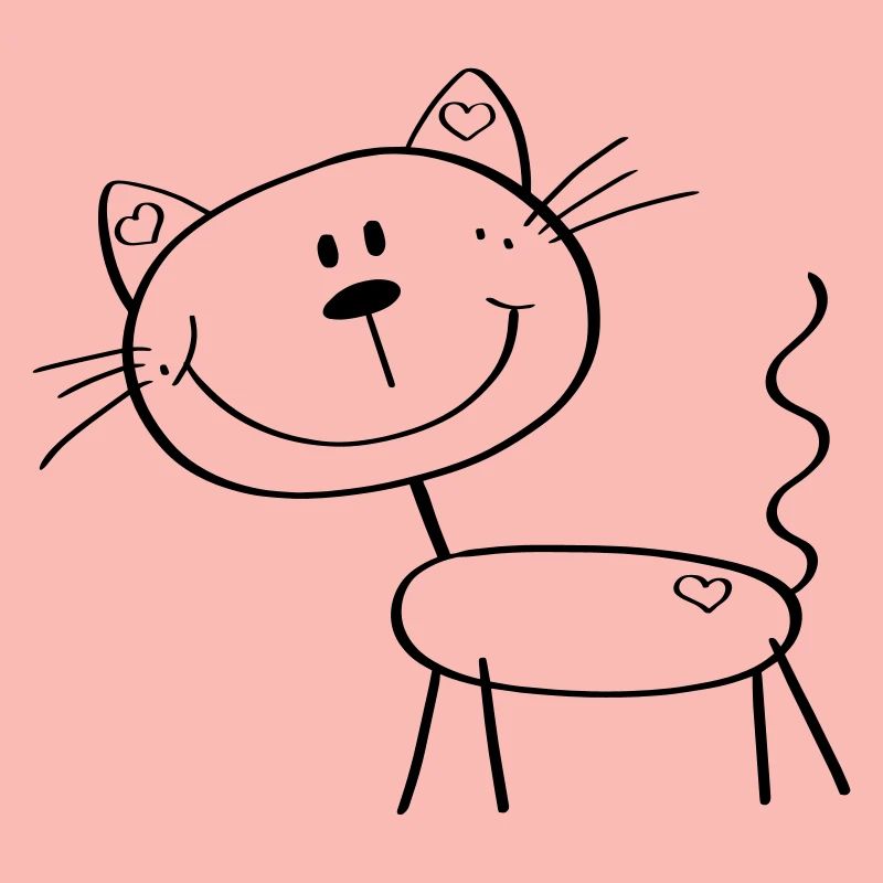 chat chiffre de bâton drôle - bande dessinée - Chats
