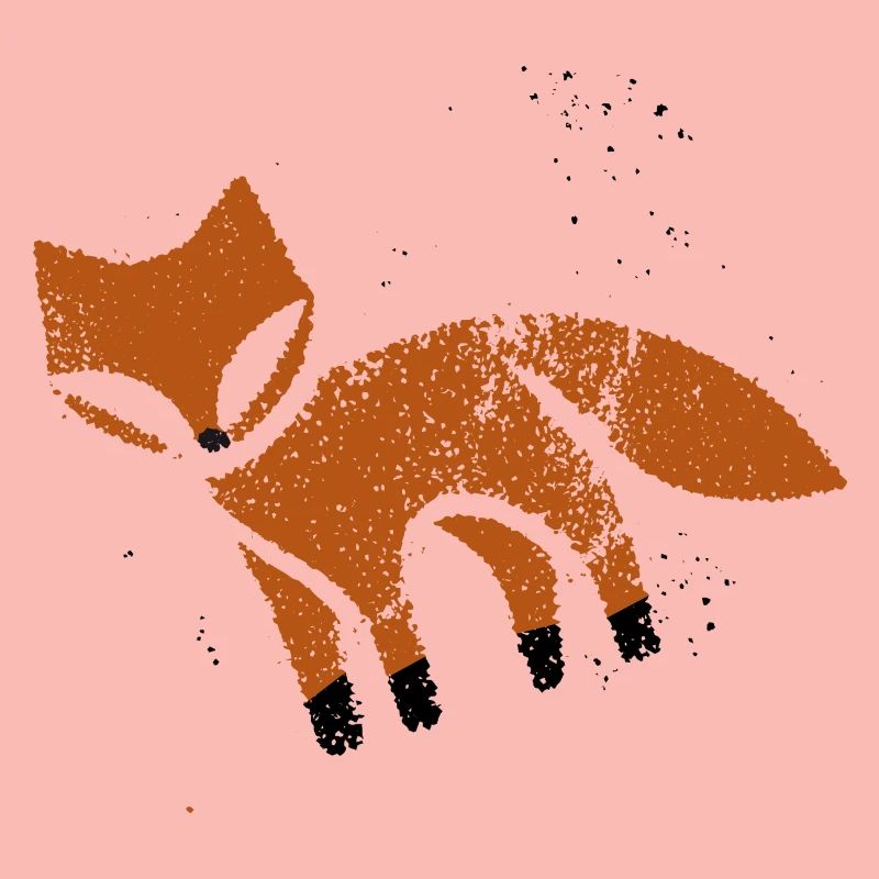 Renard rustique à l’aspect d’un timbre