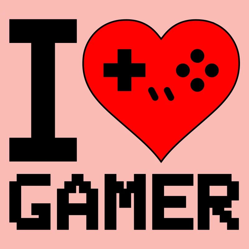 Herz mit Game-Controller Silhouette