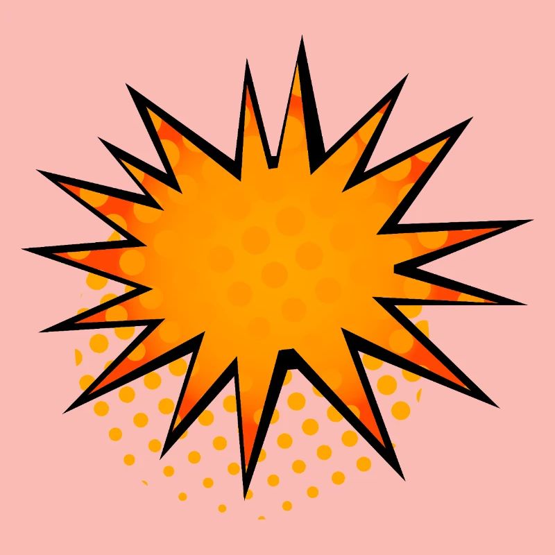 Halbton-Comic Starburst-Rand