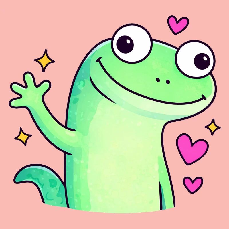 Cute Doodle Chameleon Shirt | Lizard Lizard Lizard