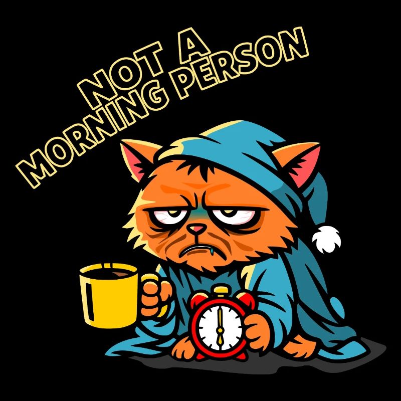 Katzenmuffel im Morgenmantel