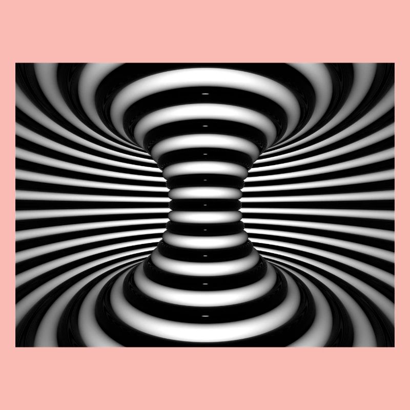 Black and white spiral vortex