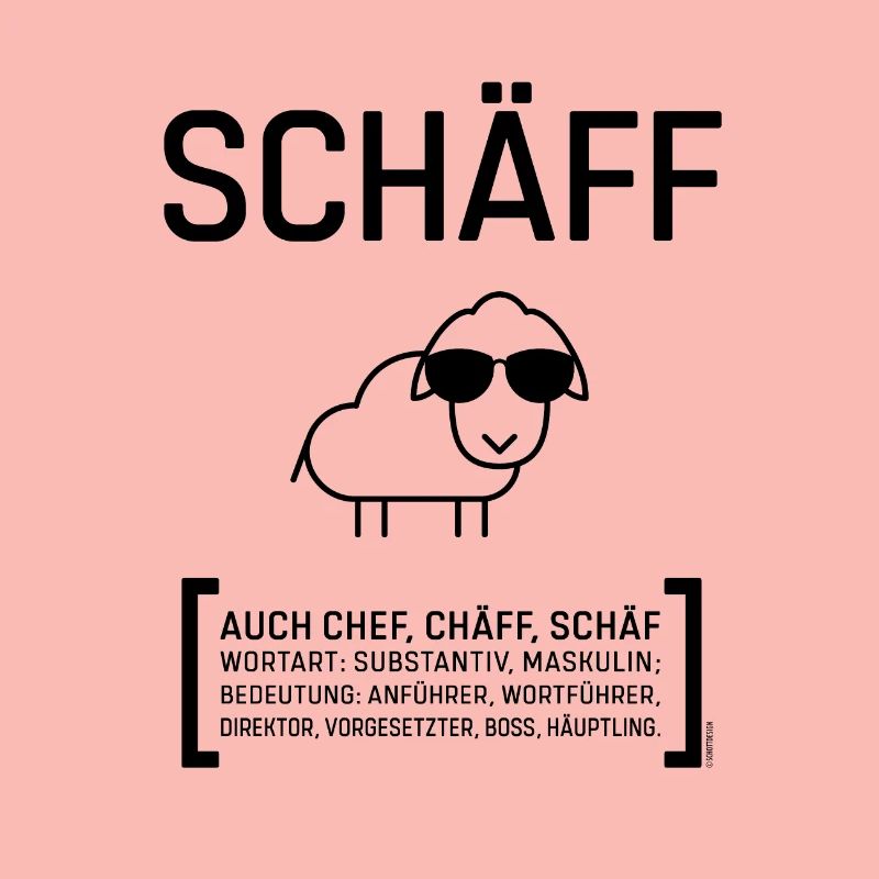 SCHÄFF CHEF CHÄFF BOSS Black Geschenkidee