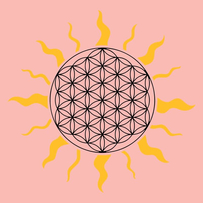 La fleur de la vie avec le soleil