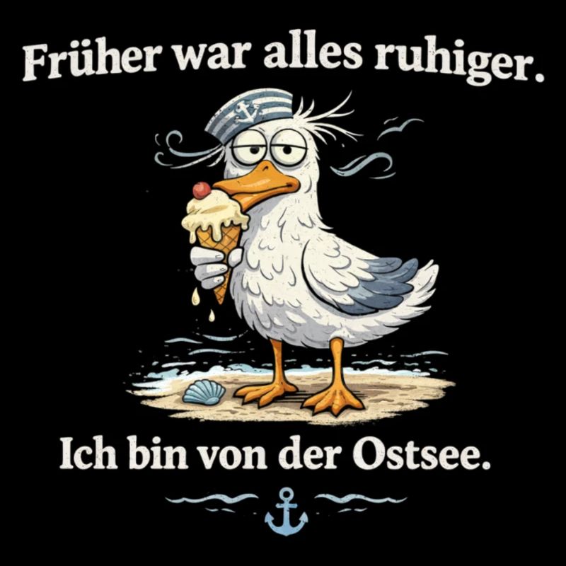 Ostsee Möwe mit Eis früher war alles ruhiger