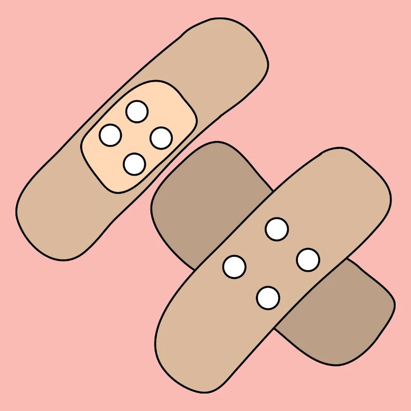 Patch, blessure, blessure, guérison, idée cadeau