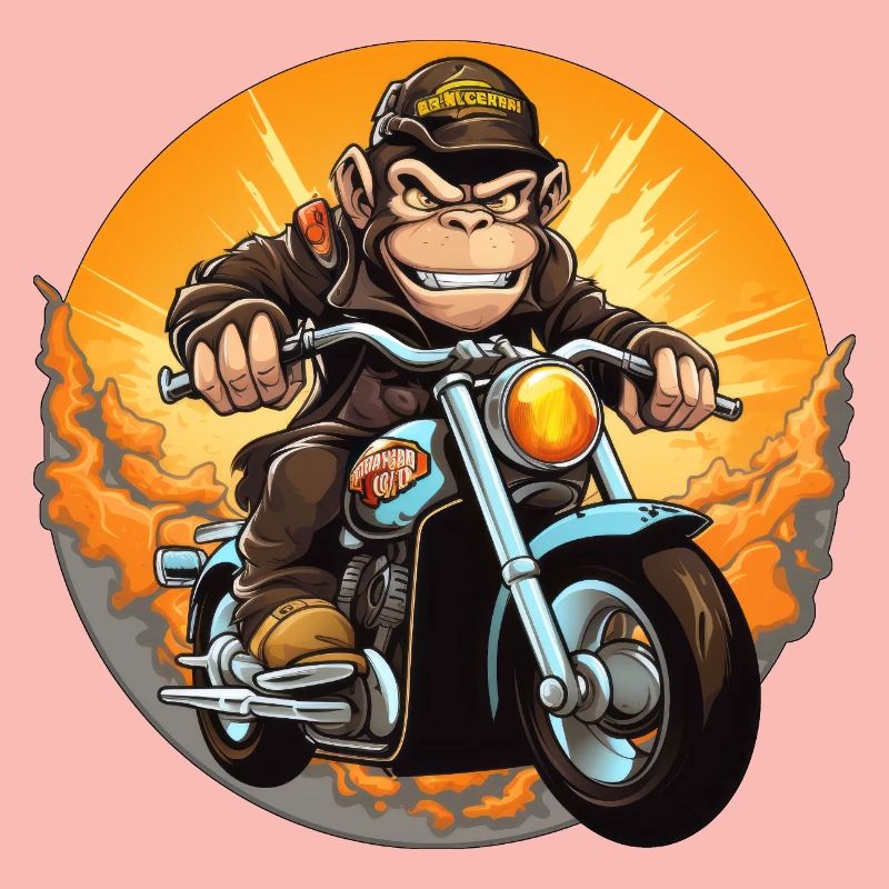 Monkey Motorcycle / Motorcyclist Monkey
