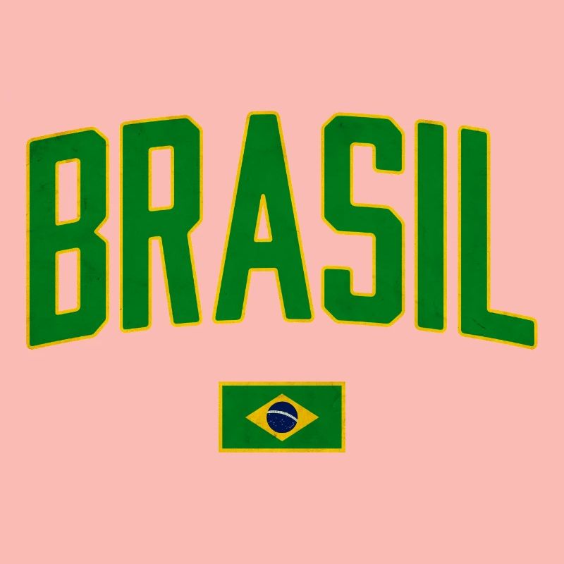 Conception du Brésil avec drapeau national
