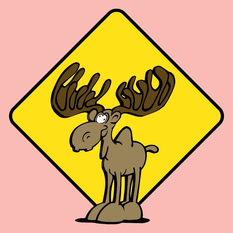 Caution Moose Moose