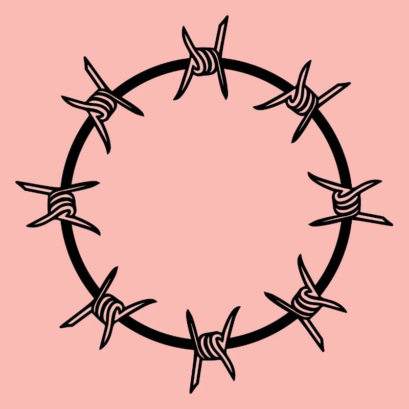 Forme circulaire de cercle de fil de fer barbelé