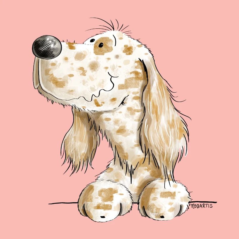 Englischer Setter Kopf I Hunde Comic Geschenk