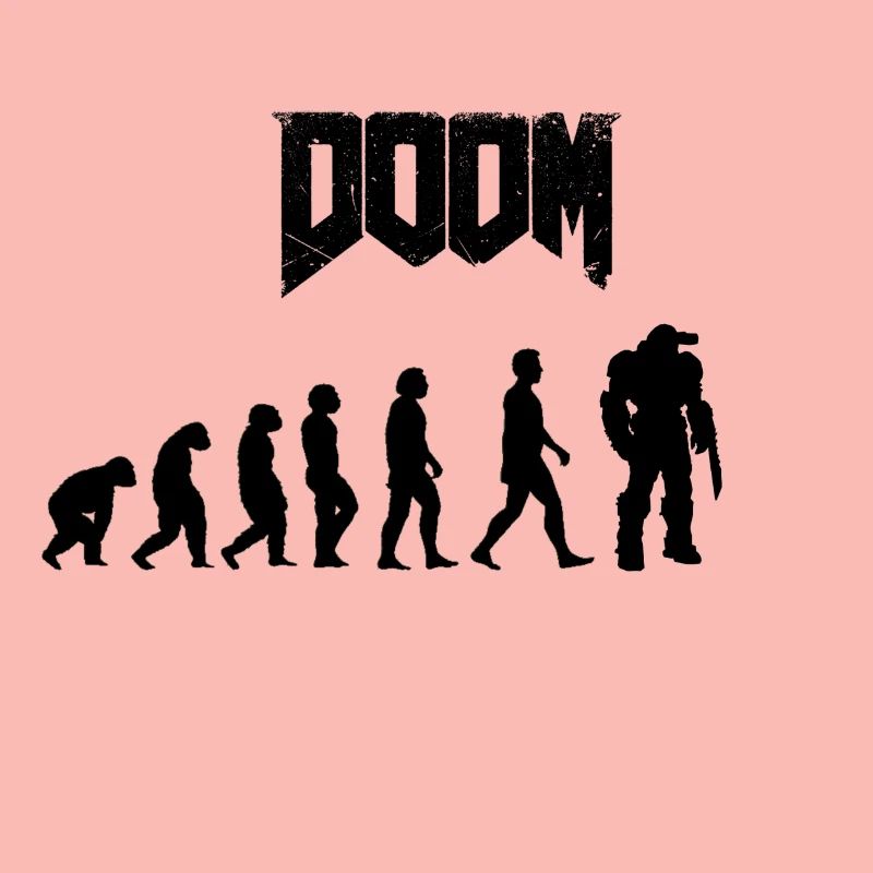 Minimalist Human Evolution Silhouettes