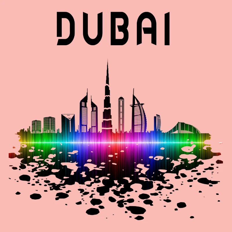 Dubai Skyline Splash Design / Gift