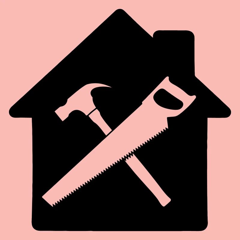 Construction de maison à logo d’outil de charpentier
