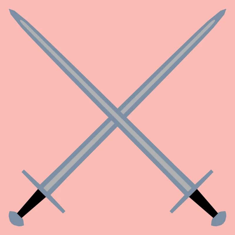 Crossed swords.