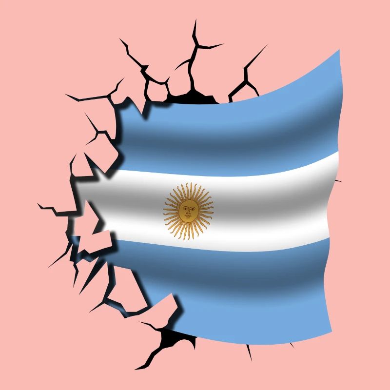 Drapeau de l’Argentine - Argentine - Drapeau Broken Des