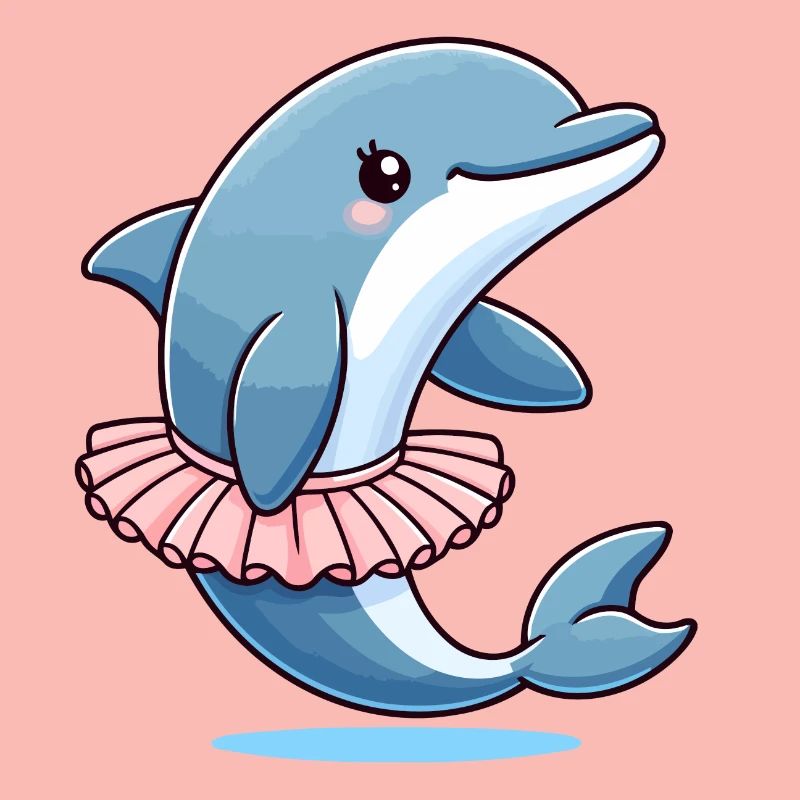 Balletic Dolphin: Graceful Waves