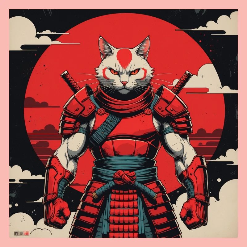 Samurai Cat Warrior