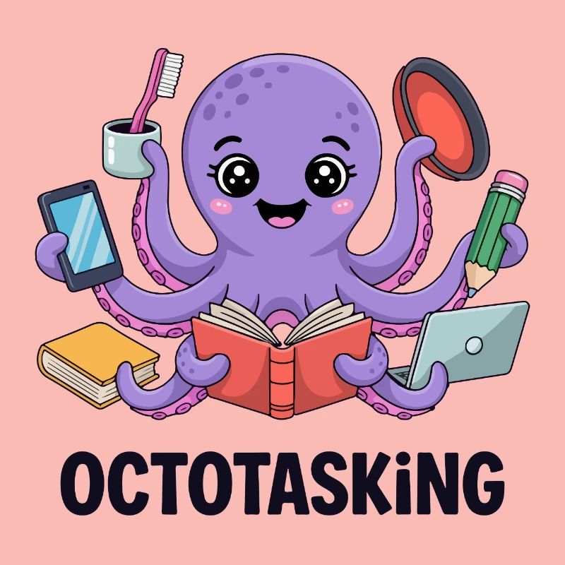 Octotasking Krake im Multitasking Modus