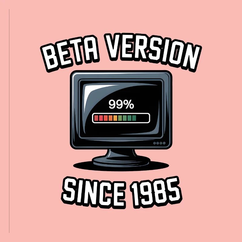 Retro Computer Progress Design