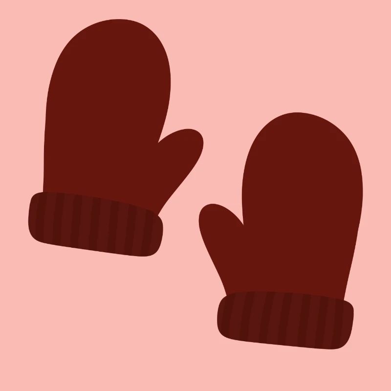 Gemütliche Winterhandschuhe Illustration