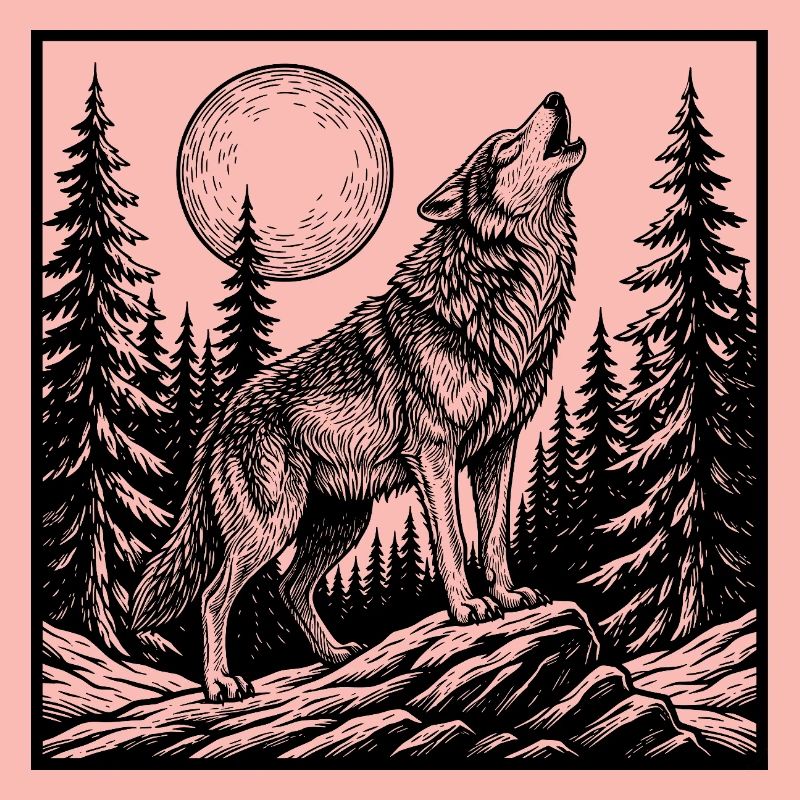 Heulender Wolf