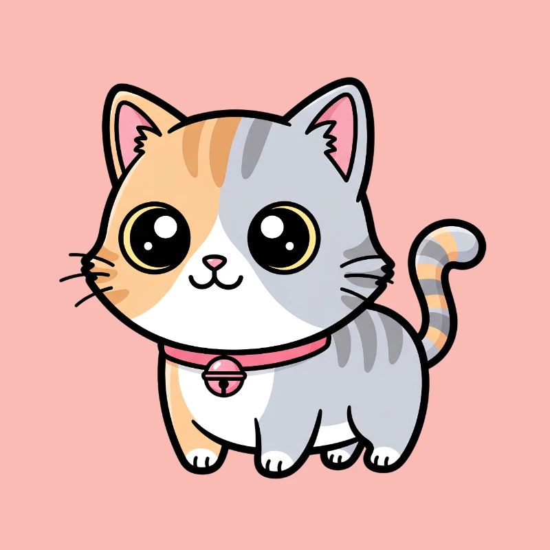 Calico Kitten Collar Charm