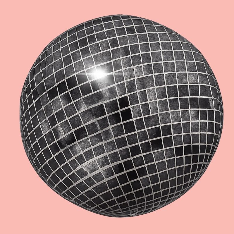 Geometric glitter sphere