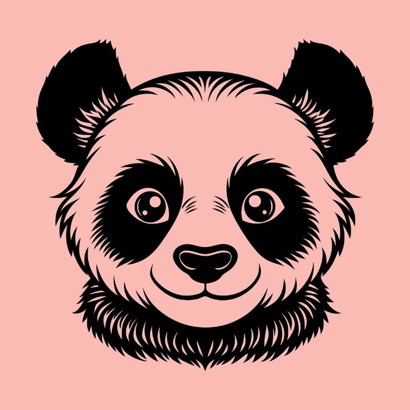 Visage de bébé panda