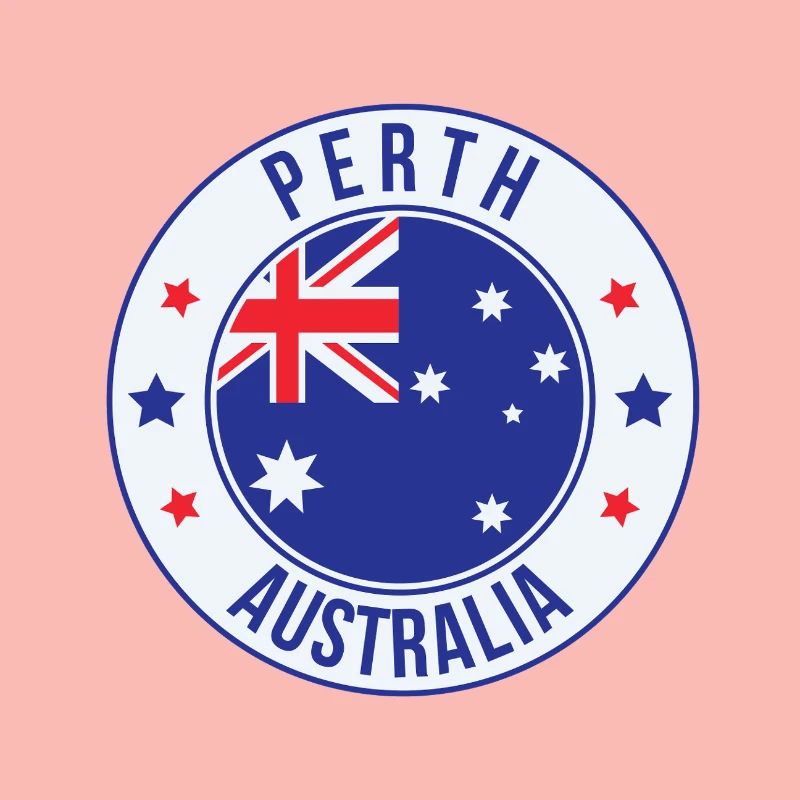 Perth Australia Circle Badge